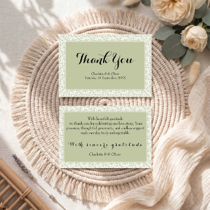 Conjunto de Cartões de Agradecimento de Casamento