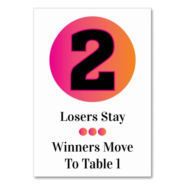 Conjunto de Cartões de Mesa de Bunco - Círculo 2 (Frente)