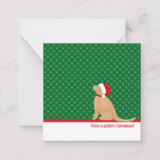 Conjunto de Cartões de Natal Dourados Verdes