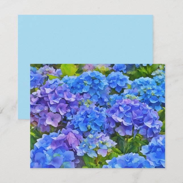 Conjunto de Cartões de Nota de Arte Floral de Flor (Frente/Verso)