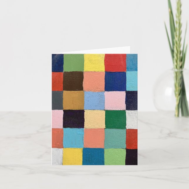 Conjunto de Cartões de Notas Funky Squares (Frente)