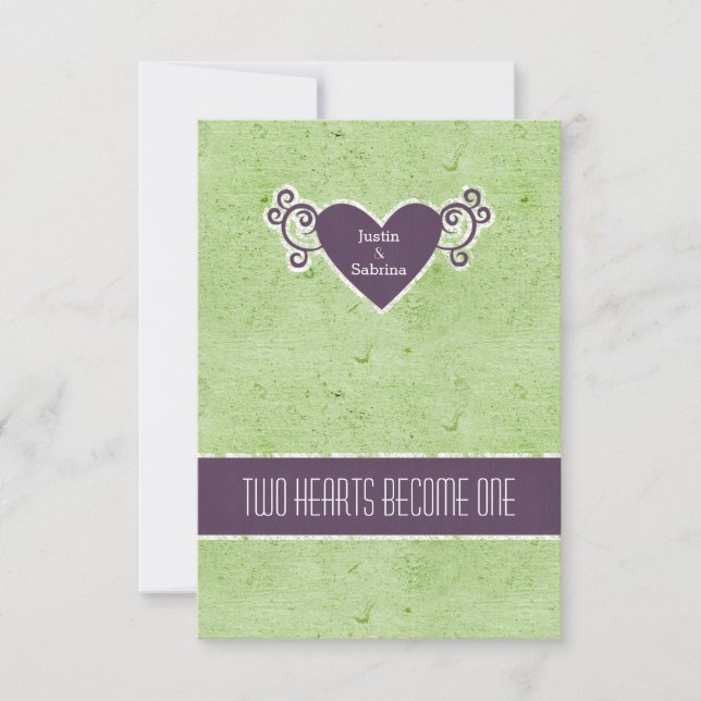 Conjunto de Casamento Maçã e Ameixa - RSVP (Frente)