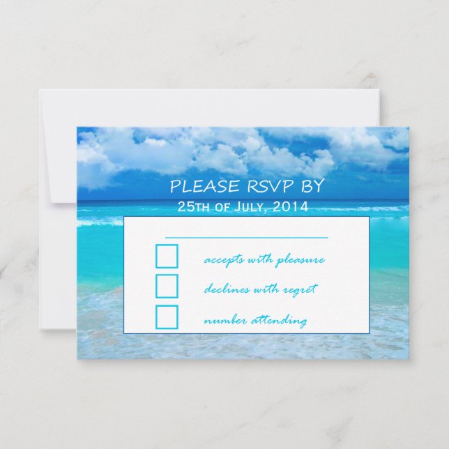 Conjunto de Casamentos Oceanos 1 - RSVP (Frente)