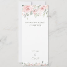 Conjunto de Convite de Casamento Blushing Roses 2