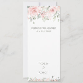 Conjunto de Convite de Casamento Blushing Roses 2