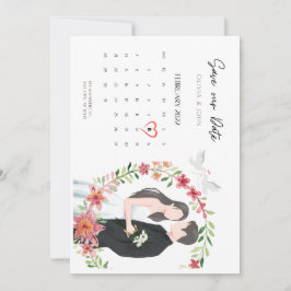 Conjunto de Convite de Casamento com Cartão Save t