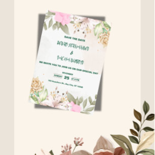 Conjunto de Convite de Casamento Cottagecore, Româ