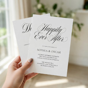 Conjunto de Convite de Casamento Felizes para Semp
