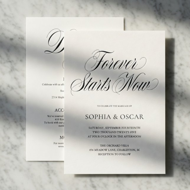 Conjunto de Convite de Casamento Minimalista Luxuo (Criador carregado)