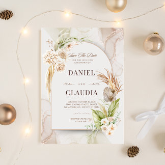 Conjunto de Convite para Casamento Boho Arch | Mín