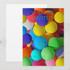 conjunto de convites para aniversários de criança