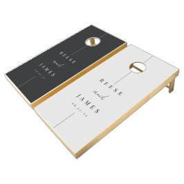 Conjunto de Cornhole Personalizado Mínimo Moderno