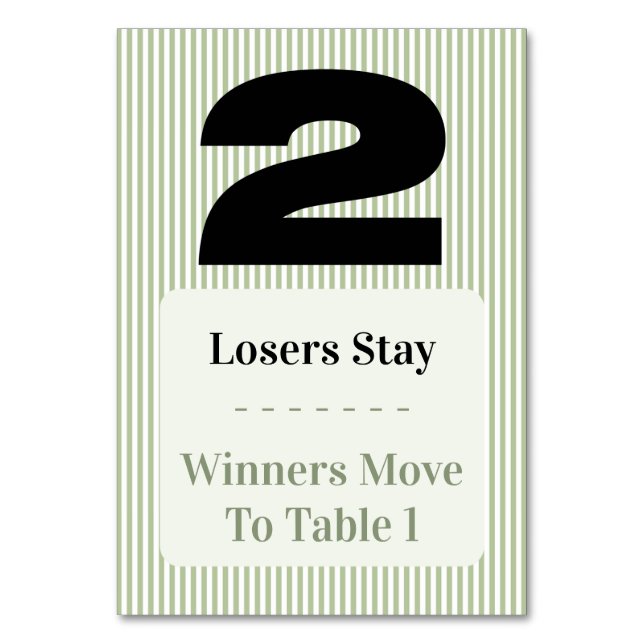 Conjunto de dois cartões de mesa Bunco Simple Mode (Frente)