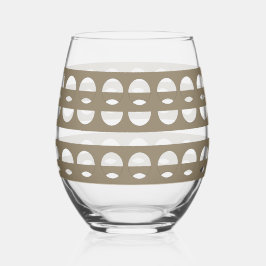 Conjunto de Drinkware de Padrão de Formas Sepia Mo