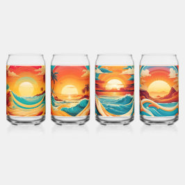 Conjunto de Drinkware de pôr do sol de praia