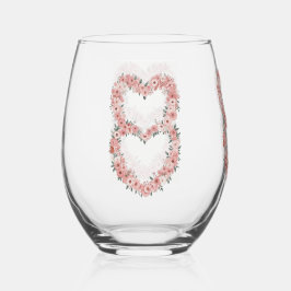 Conjunto de Drinkware de Quadro Floral Rosa Elegan