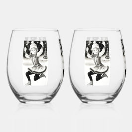 Conjunto de Drinkware de Sking para Garota Bonita