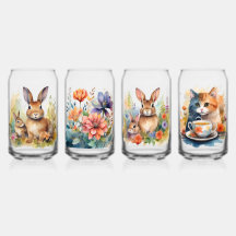 Conjunto de Drinkware de Vidro para Aniversário e 