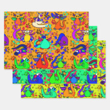 Conjunto de embrulhos de presentes de desenho do d