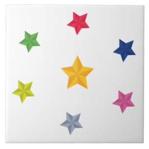 Conjunto de estrelas coloridas