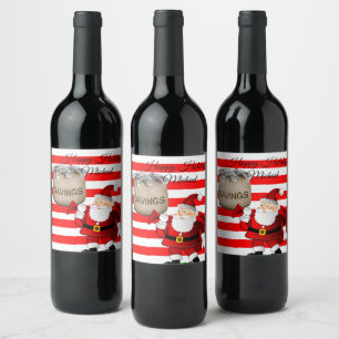 Conjunto de Etiquetas de Comida de Natal e Bebida