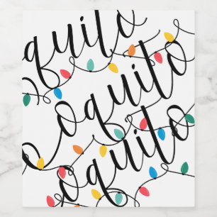 Conjunto de Etiquetas de Comida de Natal e Bebidas