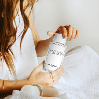 Conjunto de Etiquetas de Lava do Corpo Minimalísti