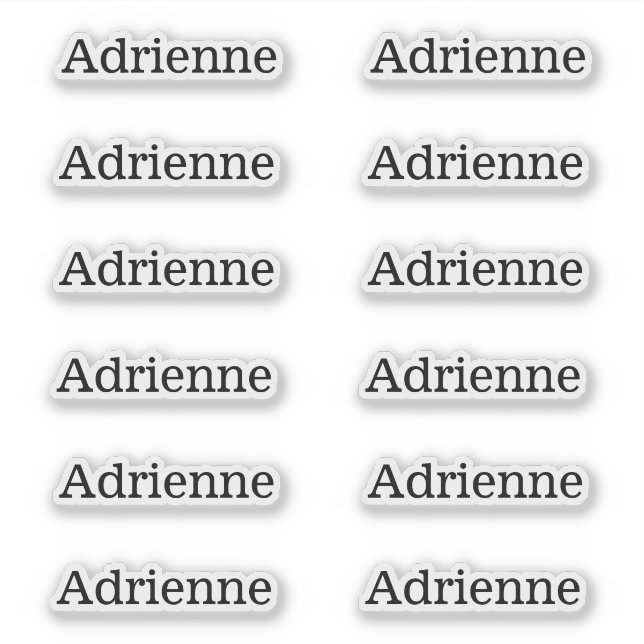 Conjunto de Etiquetas de Nome de Série Simples de  (Frente)