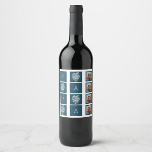 Conjunto de Etiquetas de Vinho do Dia de os pais d