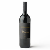 Conjunto de Etiquetas de Vinho Douradas Personaliz