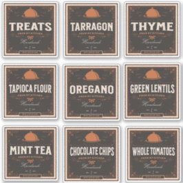 Conjunto de etiquetas para pórticos da cozinha 3 P