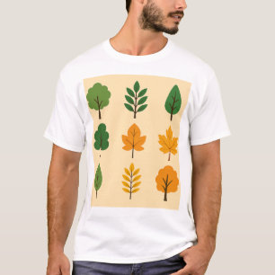 Conjunto de Folhas de Árvore de Outono - Camisa T