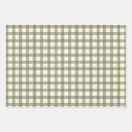 Conjunto de Folhas de Papel de Embrulho Xadrez Sag