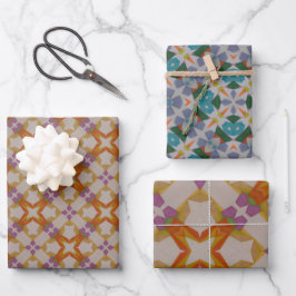 Conjunto de folhas de papel de enrolamento laranja