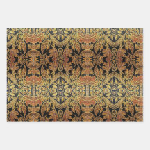 Conjunto de folhas de papel pretas e Douradas