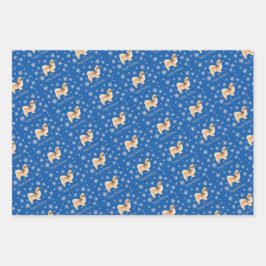 Conjunto de Folhas Planas de Papel de Embalagem em