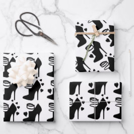 Conjunto de folhas planas de papel de enrolamento 