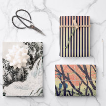 Conjunto de folhas planas de papel natural ART JAP