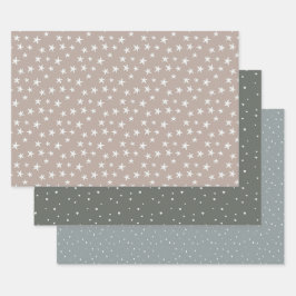 Conjunto de Folhas Planas de Papel Simples de Enca