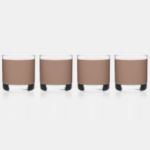 Conjunto de Glassware Castanho Moderno - 4 Peças