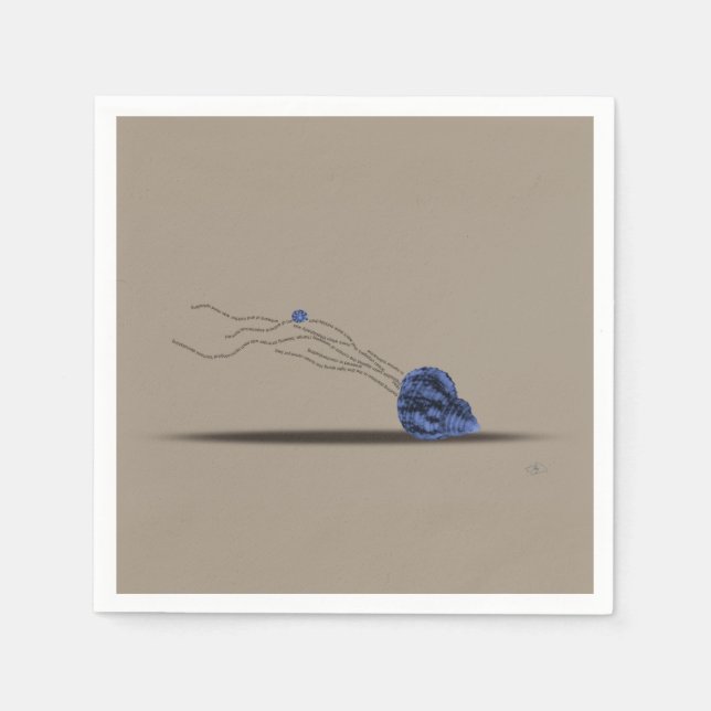 Conjunto de guardanapos de papel bege azul de conc (Frente)