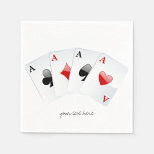 Conjunto de guardanapos de papel casino de 4 aces
