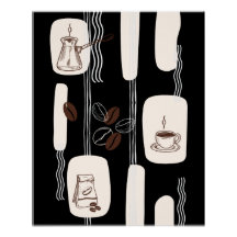 Conjunto de Impressão de Café Árabe, Arte de Pared
