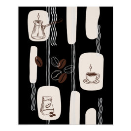 Conjunto de Impressão de Café Árabe, Arte de Pared