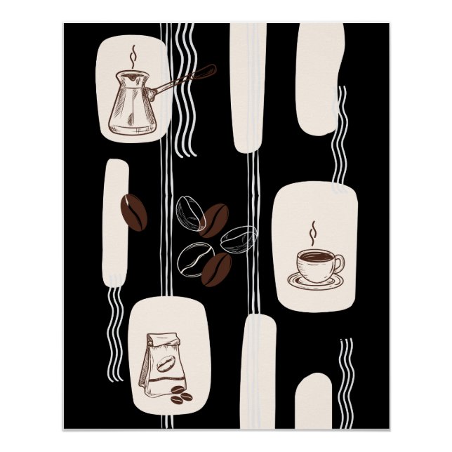 Conjunto de Impressão de Café Árabe, Arte de Pared (Frente)