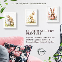 Conjunto de Impressão personalizados de coelhos e