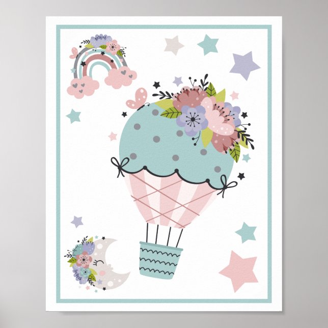 Conjunto de Impressões Artísticas de Balão de Ar Q (Frente)