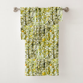 Conjunto de Impressões de Chita Amarelo Dourada e 