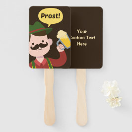 Conjunto de leque de mão de texto personalizado Ok