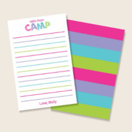 Conjunto de Letras Rosa Rústico de Acampamento de 
